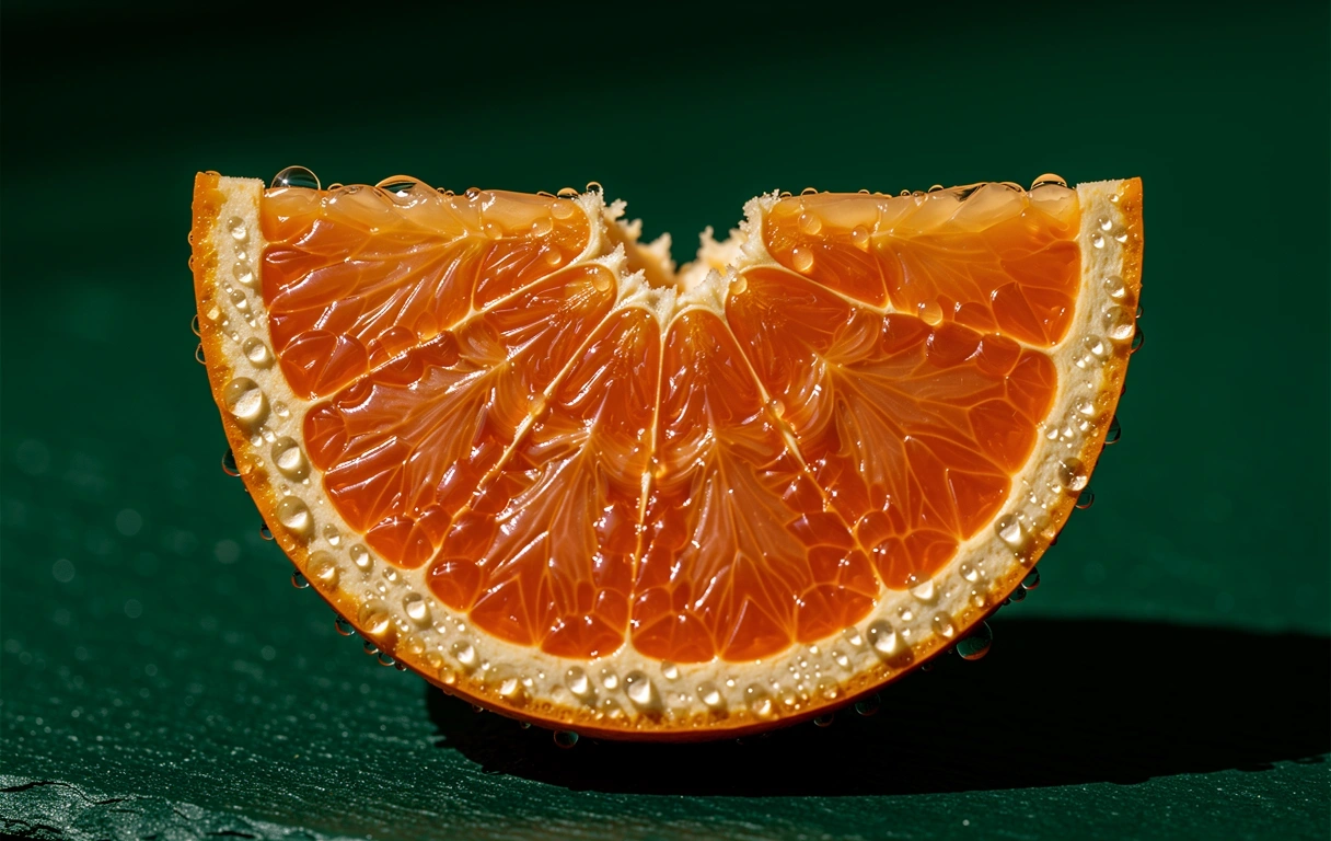 Makroaufnahme einer Blutorange